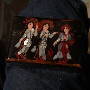 Vintage Vietnam Inlaid Stone Jewelry Box- 470 $30 or $25 w/offer